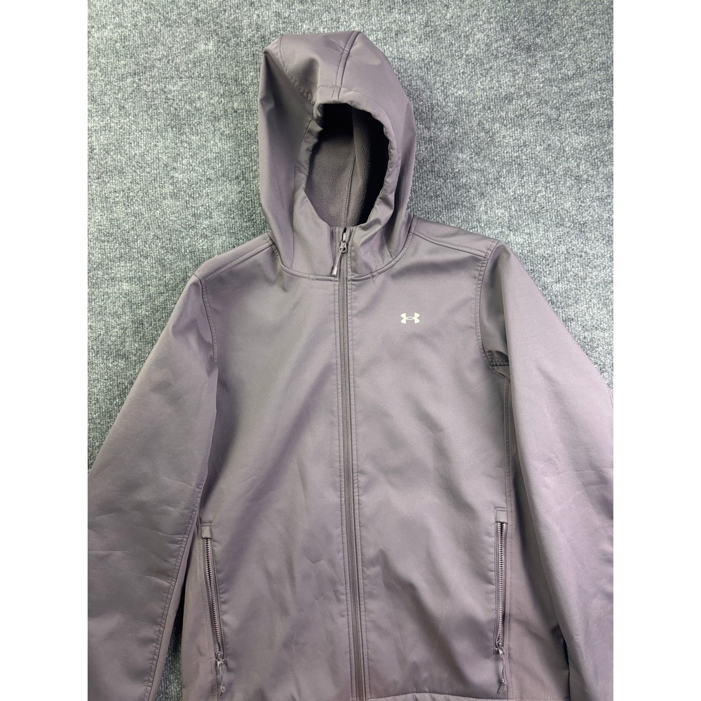 Under‎ Armour ColdGear Infrared Jacket Womens M Purple Full Zip Hooded Softshell